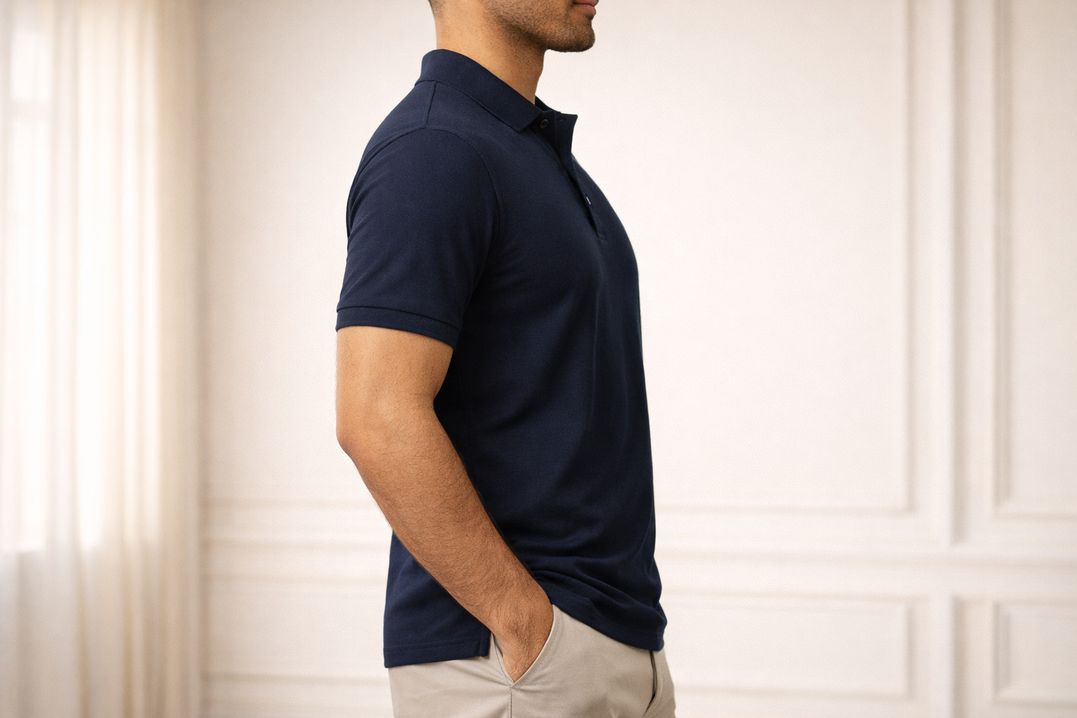 تيشرت بولو رجالي 100% قطن - صورة 3