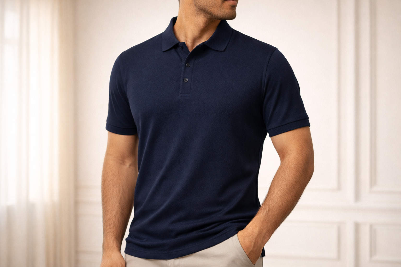 تيشرت بولو رجالي 100% قطن - صورة 4